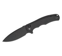 CIVIVI Praxis Manche en Aluminium Noir Lame Nitro-V Noir Stonewashed Verrouillage à Bouton C18026E-1