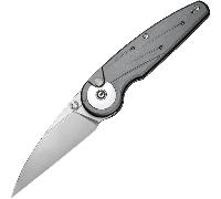 Civivi Starflare Manche en Aluminium GrisLame en Nitro-V Finition SatinéeVerrouillage par Bouton C23