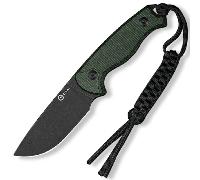 Civivi Timberbark CIVIVI Manche en Micarta Vert Canvas Lame Noire Lavée à la Pierre 14C28N