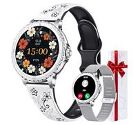 CIVO Montre Connectée Femme Sport: Argent Ronde Smartwatch avec Appel Bluetooth - 110+ Sportifs Montre Fitness avec Podometre - Etanche IP67 Smart Watch pour Android iOS