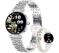 CIVO Montre Connectée Femme Sport: Ronde Etanche Smartwatch Fitness Podometre - Montres Argenté Appel Bluetooth Compatible Android iOS Femme Cadeaux
