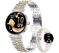 CIVO Montre Connectée Femme Sport: Ronde Etanche Smartwatch Fitness Podometre - Montres Argenté/Or Appel Bluetooth Compatible Android iOS Femme Cadeaux