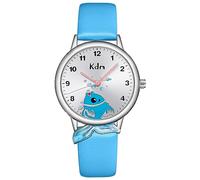 CIVO Montre Fille Garcon Etanche: Montre Bracelet Enfants Éducative Analogique - Bleu Clair Cuir Montres Filles Cadeaux