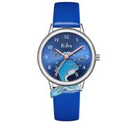 CIVO Montre Fille Garcon Etanche: Montre Bracelet Enfants Éducative Analogique - Bleu Foncé Cuir Montres Filles Cadeaux