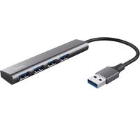 CIVV-Halyx Hub Usb 3.2 Gen 1,4 Ports Usb-A,Vitesse 5 Gbps,Data Hub Compact Et Plat,Adaptateur Plug & Play,Multiport Concentrateur Pour Pc,Ordinateur Portable - Gris