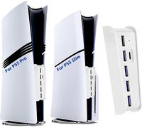 CIVV-Hub Usb À 6 Ports Pour Console Ps5 Pro/Slim,Port De Charge Extensible Haut Débit Avec 4 Ports Usb-A 2.0 + 1 Port De Charge Usb + 1 Port De Type C,Compatible Avec Les Prises Avant Playstation 5