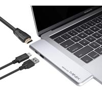 CIVV-Neo Sd4 Usb-C Multiport 480 Go Hub De Stockage Ssd Compatible Avec Apple Macbook Air/Pro Hdmi 4K À 60 Hz Coup De Tonnerre 3 Usb 3.0,Vendu Par Technology Limited (Argent)