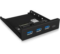 CIVV-Usb 3.0 Face Avant,1X Usb-C,3X Usb-A,3,5 Pouces Interne,Métal,Noir