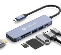 CIVV-Usb C Hub Power Delivery 60W,6-En-1 Adaptateur Usb-C Vers Hdmi 4K,Lecteur De Carte Sd & Micro Sd,2 X Usb 3.1,Port De Recharge Pd 2.0 Pour Macbook Pro Chromebook Pixel Huawei Matebook
