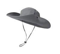 CiwDehuanle Chapeau Seau Homme Imperméable - Pliable Léger, Réglable 54-66cm, Idéal pour Pêche, Randonnée & Safari (FR/ES, Numérique, 55, 60, Gris foncé)