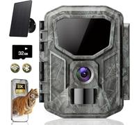 CIXMUS Caméra de chasse vidéo 4 K - 60 MP Full HD Wi-Fi avec application de transmission de téléphone portable, détecteur de mouvement, vision nocturne, temps de déclenchement de 0,1 s, caméra de