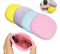 CIXVOEMK Organiseur de Casque en Silicone - Étui de Rangement pour câble de données - Mini boîte à clés - Sac de Rangement Portable pour Casque Filaire (Violet/Jaune-Rose-Bleu)
