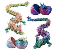 CIYIN 2 Pièces Jouet Dragon Imprimer 3D, 22CM Oeuf De Dragon Imprimé en 3D, Dragon Imprimé 3D, Dragon Jouet, Décoration Mystique pour Pâques et Intérieur (A)