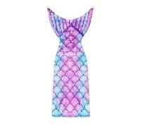 CIYIN Couverture Queue de Sirène, Couverture Sirène pour Enfants, Couvertur-e en Peluche Sirèn-e pour Filles, Couvertur-e Douillette en Flanelle Douce pour Enfant Sac de Couchage Sirèn-e