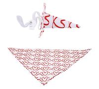 CIYODO 1 Ensemble Chapeaux Écharpes Triangulaires pour Animaux de Compagnie Accessoires Décoratifs de Saint Valentin pour Petits Animaux