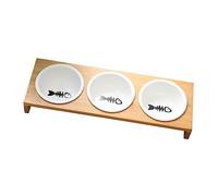 CIYODO 1 Ensemble Surélevée pour Chat Écuelle Céramique Résistante Aux Chocs Design Moderne pour Éviter Renversements pour Eau Accessoire Sain pour Animaux de Compagnie