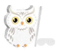 CIYODO 1 lot de piñatas en forme de hibou : piñatas 3D en forme d'animaux avec bandeau pour petits jouets et bonbons - pour Halloween, Noël, remise de diplôme, anniversaire, fête pour enfants