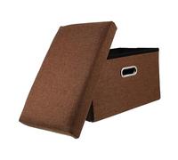 CIYODO 1 Pièce Tabouret De Rangement Organisateur Conteneur De Stockage De Tissu Tabouret Pratique Casier De Rangement Conteneur De Stockage Pliable Éponge Coffee