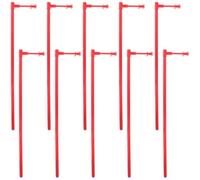 CIYODO 10 Ensembles De Tiges De Moulin À Vent en Plastique Rouge BâTons De Bricolage DIY Accessoires De Jardin pour CréAtions PersonnaliséEs