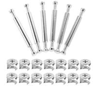CIYODO 10 Ensembles Sets de Vis de Raccordement pour Meubles Raccords à Came avec Douilles pour Assemblage de Panneaux de Meubles Vis à Tête Double et Roues Excentriques Ajustables