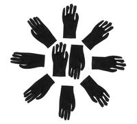 CIYODO 10 Paires Gants Noirs Cérémoniels de Gants Respirants pour Manipulation de Bijoux Parfaits pour et Magasins de Bijoux