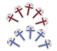 CIYODO 10 Pièces Broche Épingle en Alliage de Zinc de Croix, Décoration Élégante pour Première Communion, Souvenir Mémorable et Symbole de Foi pour Hommes et Femmes