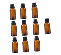 CIYODO 10 pièces Flacons Verre Ambré avec Réducteur Orifice Bouteilles Rechargeables pour Huiles Essentielles Parfum et Cosmétiques Compactes et Anti-fuite Faciles à Nettoyer pour Voyage