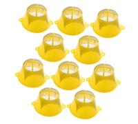 CIYODO 10 pièces Lot de Filtres à Peinture Maille Métallique avec Entonnoirs Jaunes Petits Tamis Réutilisables pour Peinture à Base Eau et Solvants Filtrage Précis des Impuretés