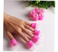 CIYODO 10 Pièces Manicure Nail Soaker Covers PP Material Nail Polish Removing Caps For Uv Gel Removal Practical Reusable Manicure Tools