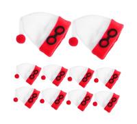 CIYODO 10 Pièces Mini Christmas Bottle Covers Small Santa Hats for Wine Bottles DIY Holiday Decorations for Parties and Crafts Lightweight and Space Saving Festive Toppers
