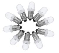 CIYODO 10 Pièces Petite Ampoule LED E10 12v 0,2w en Verre et Métal | Culot à Vis Miniature, Faible Chauffe, Adaptée aux Petits Appareils, Lampes de Poche, Projets et Bricolage