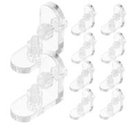 CIYODO 10 Pièces Petites Équerres en L Acrylique Transparent | Fixation D’angle, Assemblage de Meubles et Vitrines, Lot Adapté aux Plaques Fines, Usage Stable