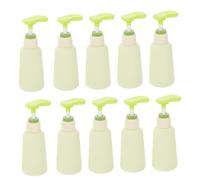 CIYODO 10 Pièces Rechargeable Bouteilles de Voyage Flacons Pompe Airless Avocat Vert pour Gel Lotion et Shampooing Distributeur Étanche Compact pour Déplacements