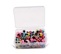 CIYODO 100 pièces Œil de Poisson pour Leurres de Accessoires Colorés Réalistes avec Pupilles Noires pour Bricolage Appâts Carnassiers et Montage Mouches