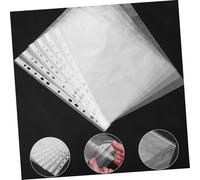 CIYODO 100 pièces Pochettes de Protection Transparentes Perforées Chargement Haut Protection Documents pour Classeurs Rangement Dossiers et Trieurs