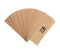 CIYODO 100 Pièces Sachets Couverts Papier Kraft Pochettes Couverts Mariage et Pour Banquets et Restaurants