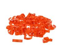 CIYODO 100 Pièces Sangle de Cuisse de volaille Maison Anneaux de Poulet numéroté Jambes pour Nombre Anneau de Pied de volaille Anneaux de Pigeons Fournitures de Poulet Abdos Orange