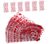 CIYODO 100 Sachets à Bonbons Transparents en Cellophane, 12,5 X 27,5 Cm, Motif Cœur Ajouré, Emballage Sucré Saint-valentin, Sachets pour Biscuits et Chocolats, Lot de 100 Pièces