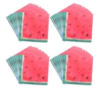 CIYODO 100pièces Watermelon Paper Napkins Disposable Fruit Theme Table Napkins For Summer Tropical Tea Party Soft And Absorbent Hand Towels For Wedding Picnic Decor
