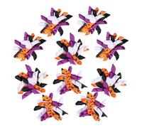 CIYODO 10pièces Accessoires De Toilettage Halloween pour Chiens Caoutchouc avec Nœuds pour Animaux De Compagnie