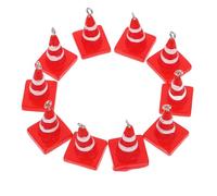 CIYODO 10pièces Mini Cônes de Chantier Résine Charms pour Création Bijoux Collier Pendentif Bracelet Boucles Oreilles Porte-clés DIY