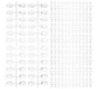 CIYODO 12 Ensembles Nail Color Chart Transparent Medium Oval Nail Sample Display Tips Manicure Practice Sticks For Salon And Home Display Tools