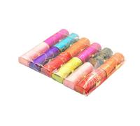 CIYODO 12 pièces Boîte Lèvres Brodée Rétro avec Miroir Coffret Mixte Étui Léger et Résistant pour Femmes Rangement Portable pour Maquillage et Bijoux