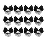 CIYODO 12 Pièces Filet à Chignon avec Nœud pour Femmes Barrette Élastique Maille pour Coiffure Professionnelle Accessoire de Cheveux pour Banques Hôtellerie et Soins Résistant et Élégant