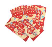 CIYODO 12 Pièces Lot Enveloppes Rouges Chinoises Papier pour Nouvel An Chinois Pochettes de Chance Année Du Serpent Décorations Traditionnelles pour Fêtes et Mariages