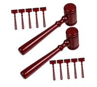 CIYODO 12 Pièces Mini Marteaux Bois pour Garçon Fille Jouets Marteau de Juge Robustes et Accessoires de Costume Justice pour Jeux de Rôle Tribunal et Fêtes