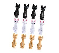 CIYODO 12 Pièces Pince à Chat Pinces à Serviettes en Forme de Chat Clips de Puce Mignons Pinces à Linge Pinces a Linge Pinces à vêtements Coupe-Vent Clips de Courtepointe