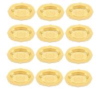 CIYODO 12 Pièces Plateau à Dessert Européen Doré Assiettes à Gâteau Élégantes pour Mariage Fête Snacks Photographie