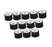 CIYODO 12 Pièces Rubber Vibration Isolator Mounts Cylindrical Shock Absorber Pads For Air Compressor And Generator Noise Reduction
