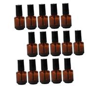 CIYODO 15 Pièces bouteille de vernis à ongles vide clou réutilisable récipient transparent bouteilles pots de vernis à ongles vides flacon avec pinceau applicateur Un verre Chocolat